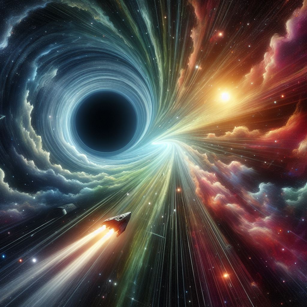 light years to black hole